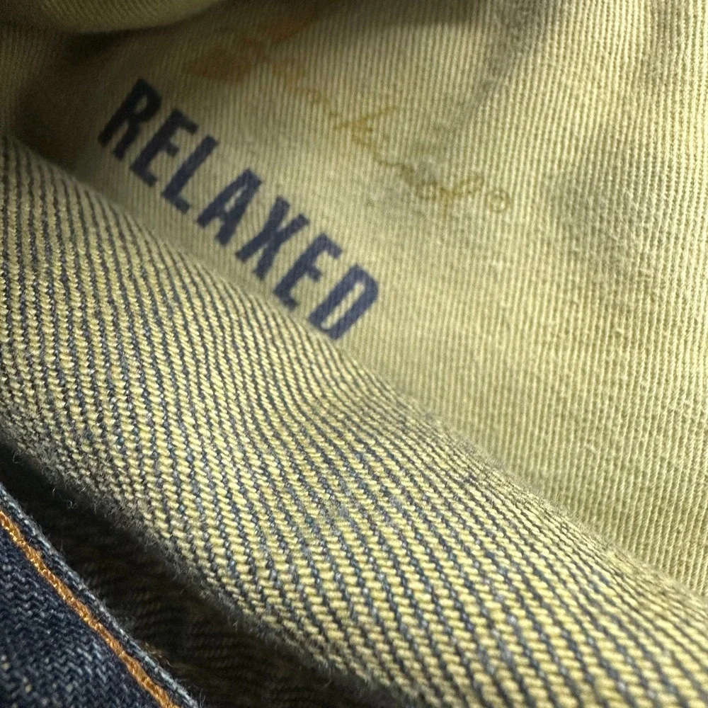 Vintage 7 For All Mankind Jeans Men 36x33 Blue Cotton Denim Straight Relaxed USA